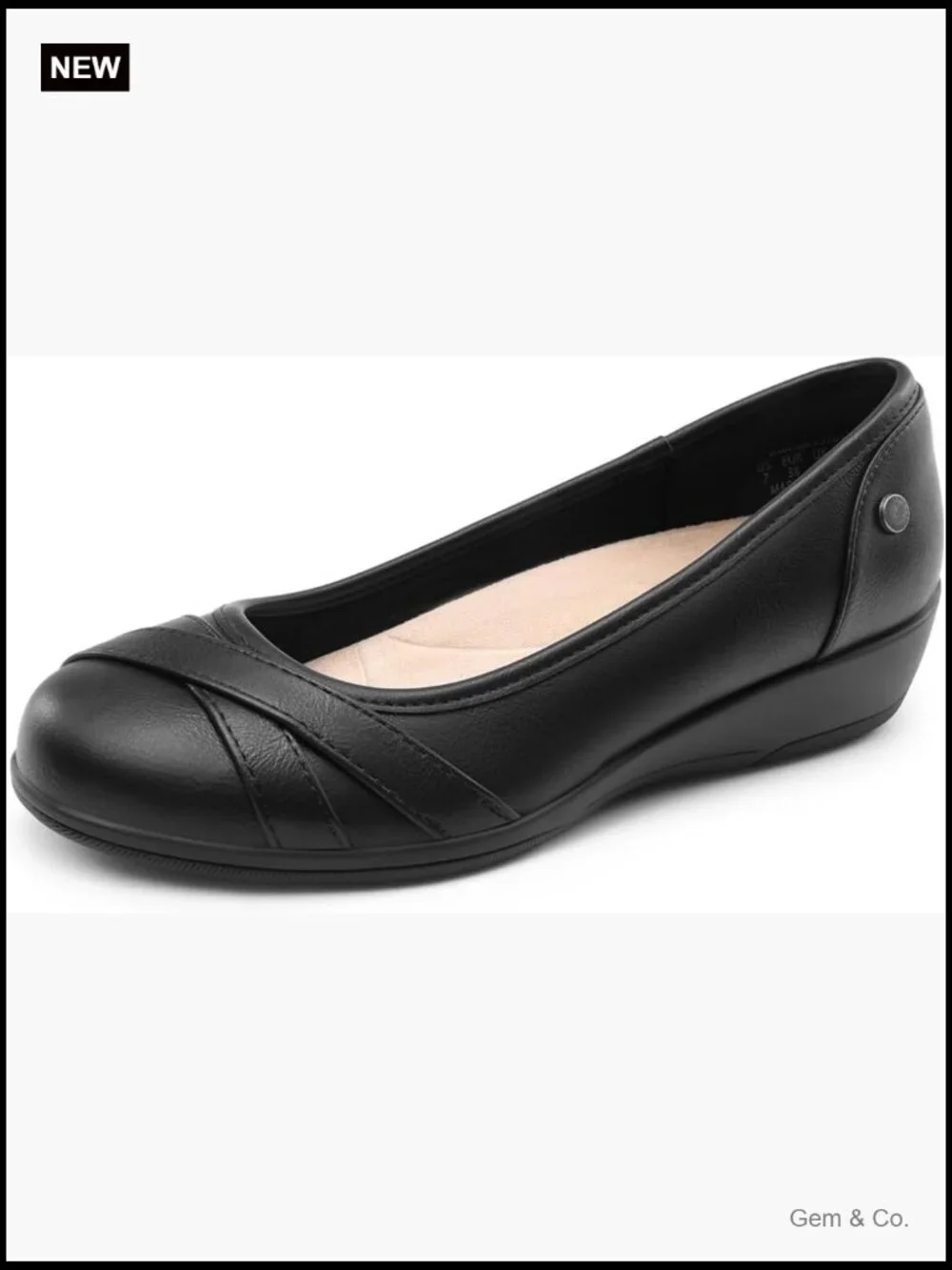 Ballet Flats Comfortable Dressy Work Shoes Wedge Heel Slip On